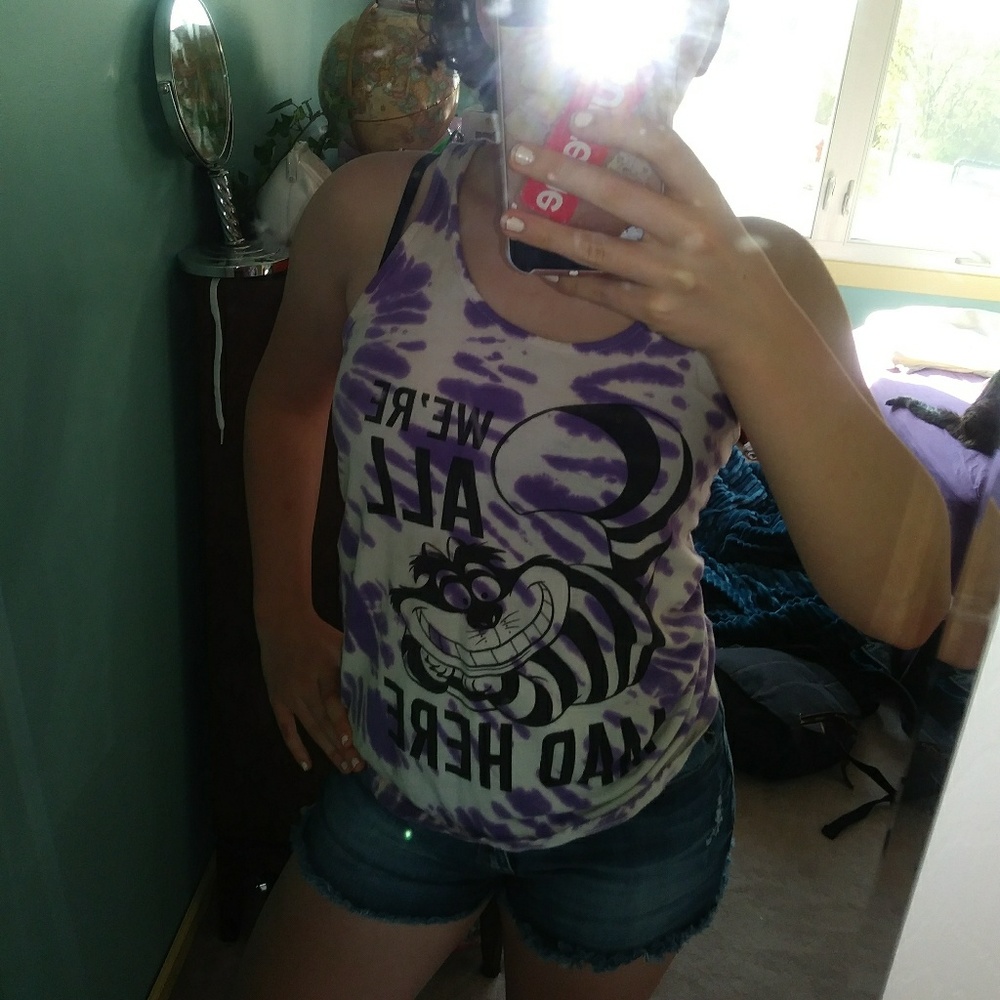 Alice In Wonderland We are all Mad Here Racerback
